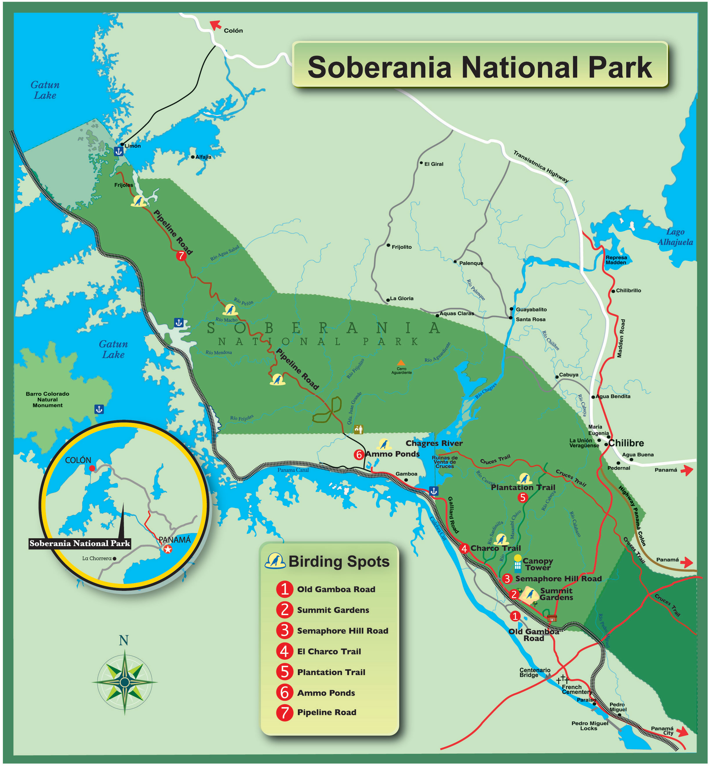 Soberania-National-Park-Map